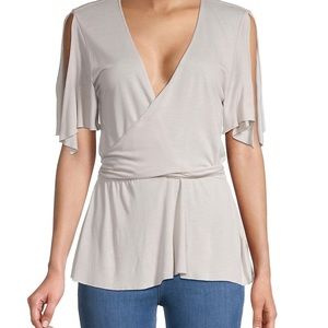 All Saints Amira Top Stone White / Grey NWT sz M
